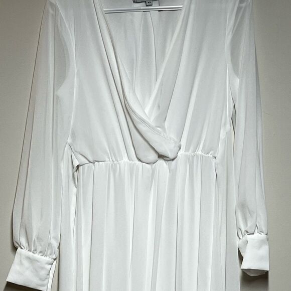 NWT Baltic Born White Chiffon Lydia Maxi Dress Sz XS - Picture 6 of 10